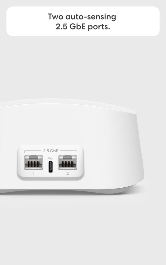 Dual-Band WiFi 7 Mesh System with 2.5Gbps Speed, 3-Pack