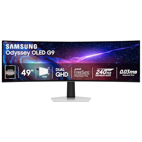 Samsung 49" Odyssey (G93SC) Series QD-OLED Curved Gaming Monitor