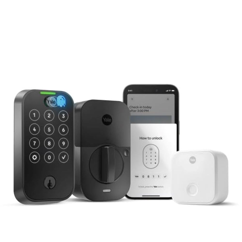 Smart WiFi Deadbolt Lock with Touch Keypad & Fingerprint Scanner