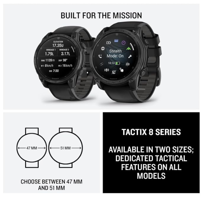 Tactical GPS Smartwatch with Ballistics & Outdoor Tracking
