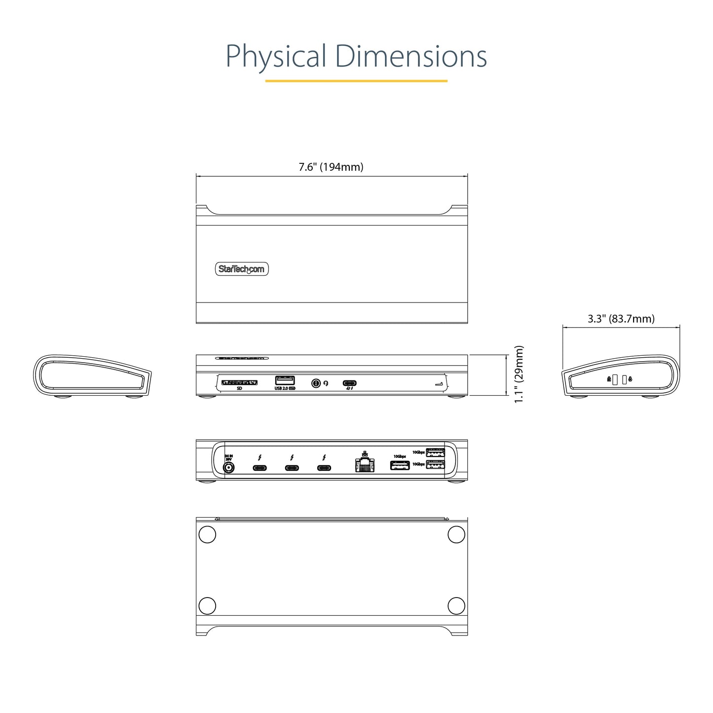 Thunderbolt 4 Dock with 96W Charging & Dual 4K Display Support