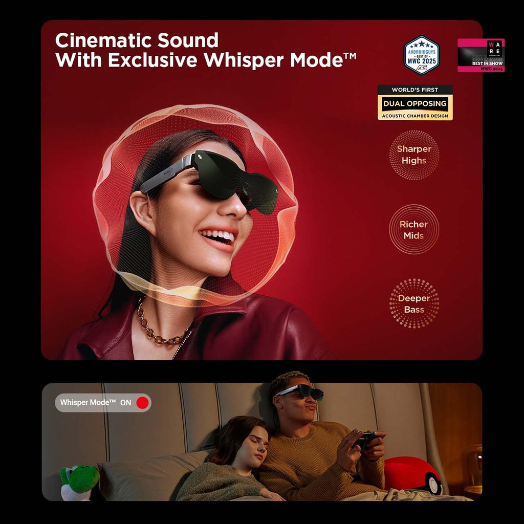 201" 120Hz FHD AR/XR Glasses for Movies & Gaming