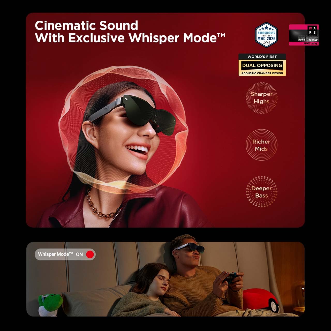 201" 120Hz FHD AR/XR Glasses for Movies & Gaming