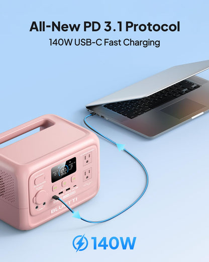 288Wh Portable Power Station with 600W AC & 70-Min Fast Charging