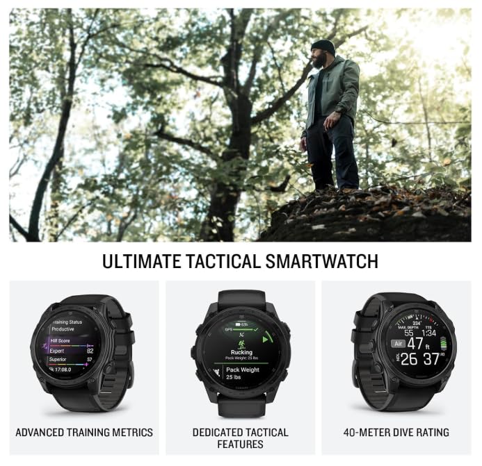 Tactical GPS Smartwatch with Ballistics & Outdoor Tracking