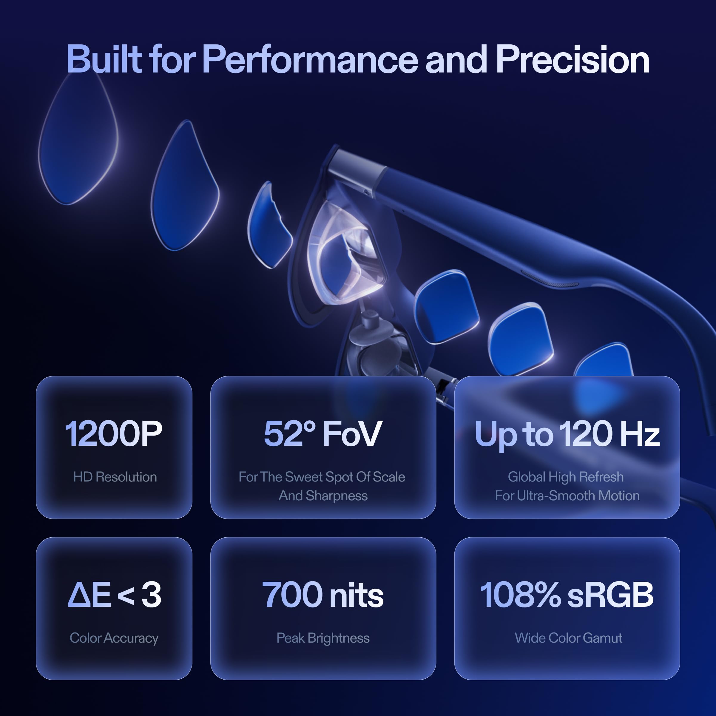 XREAL 1S AR Glasses, 500" Virtual Screen, Powered by X1 Chip, Native 3DoF