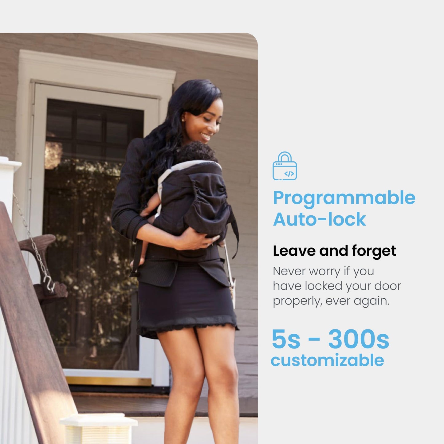 Smart Door Lock with Fingerprint, Keyless Entry & Remote Control