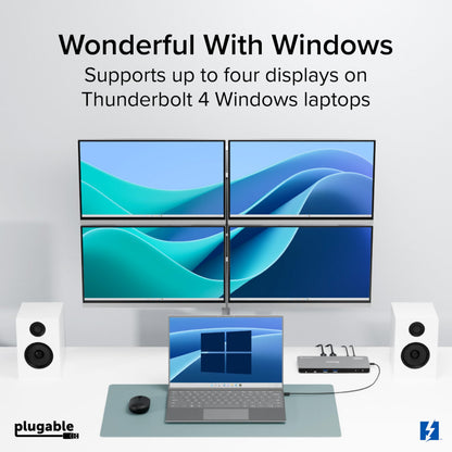 Thunderbolt 4 Dock with 100W Charging & Quad 4K Display Support
