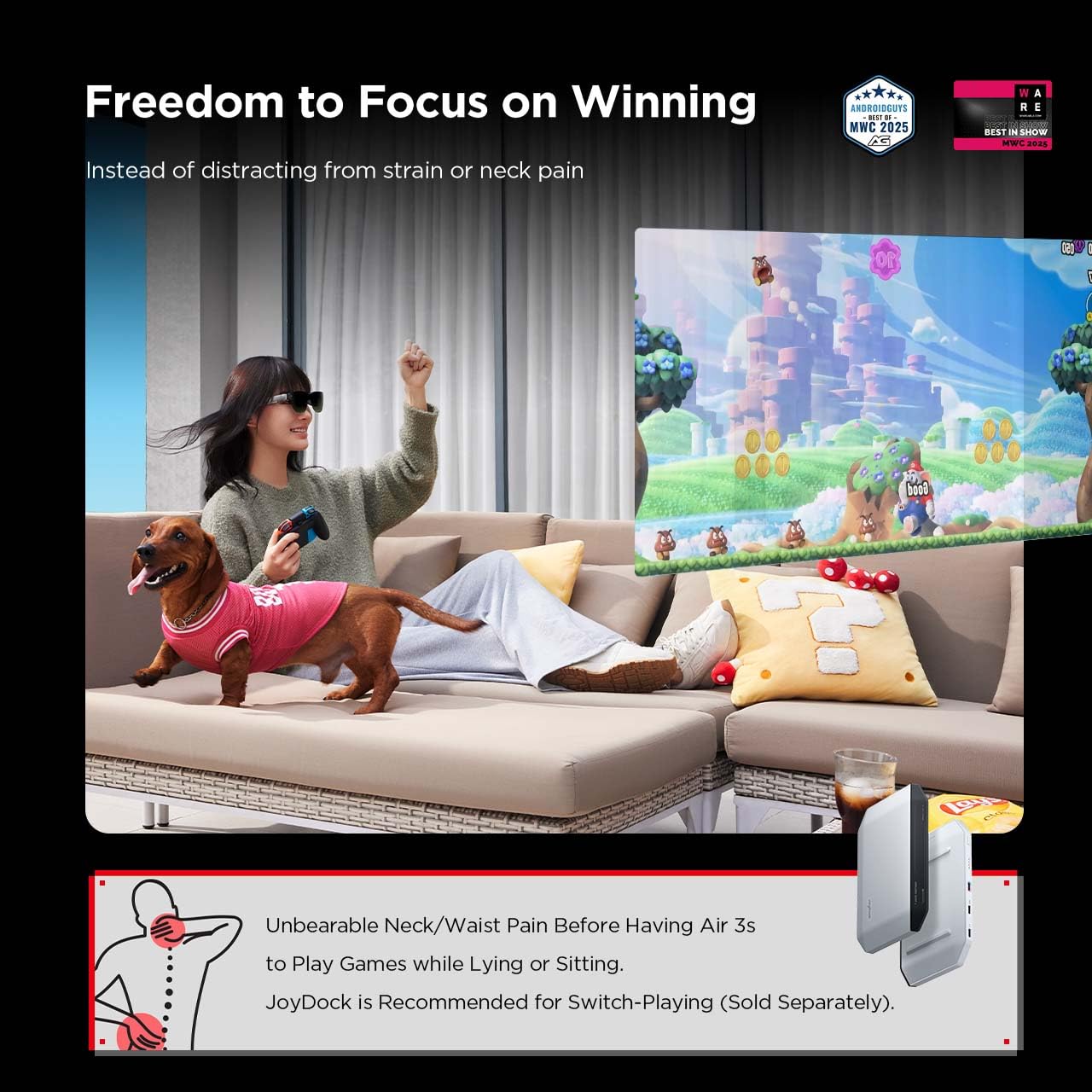 201" 120Hz FHD AR/XR Glasses for Movies & Gaming