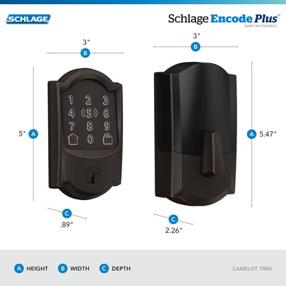 Schlage WiFi Deadbolt Smart Lock with Apple Home Key