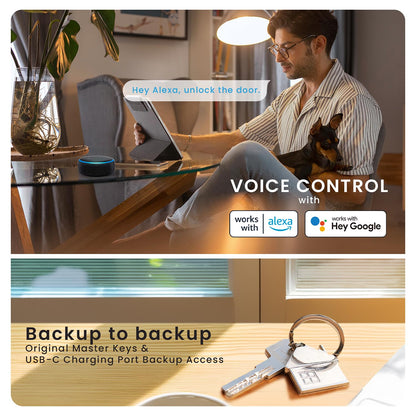Smart WiFi Door Lock with Fingerprint & Keyless Entry