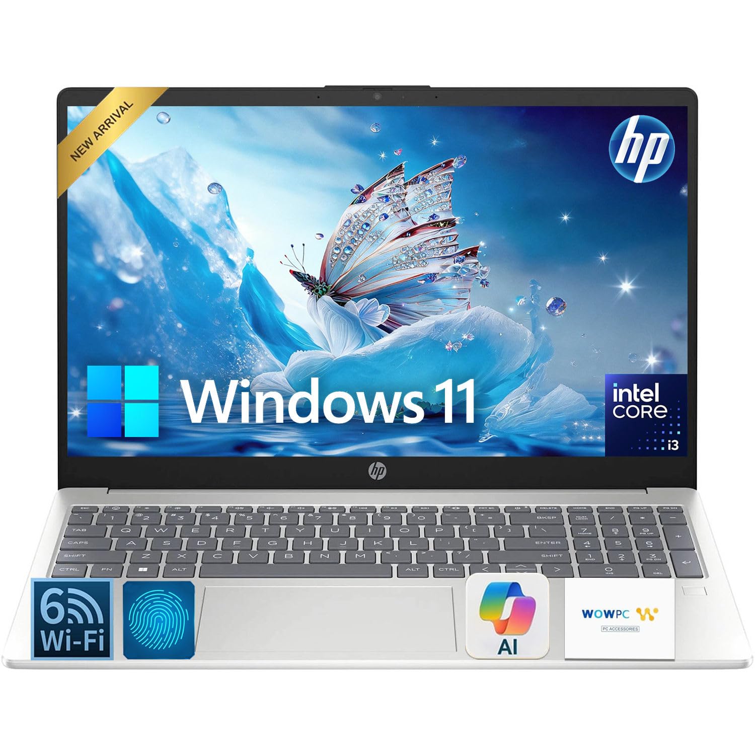 15.6" FHD AI Laptop with 16GB RAM, 256GB SSD & WiFi 6