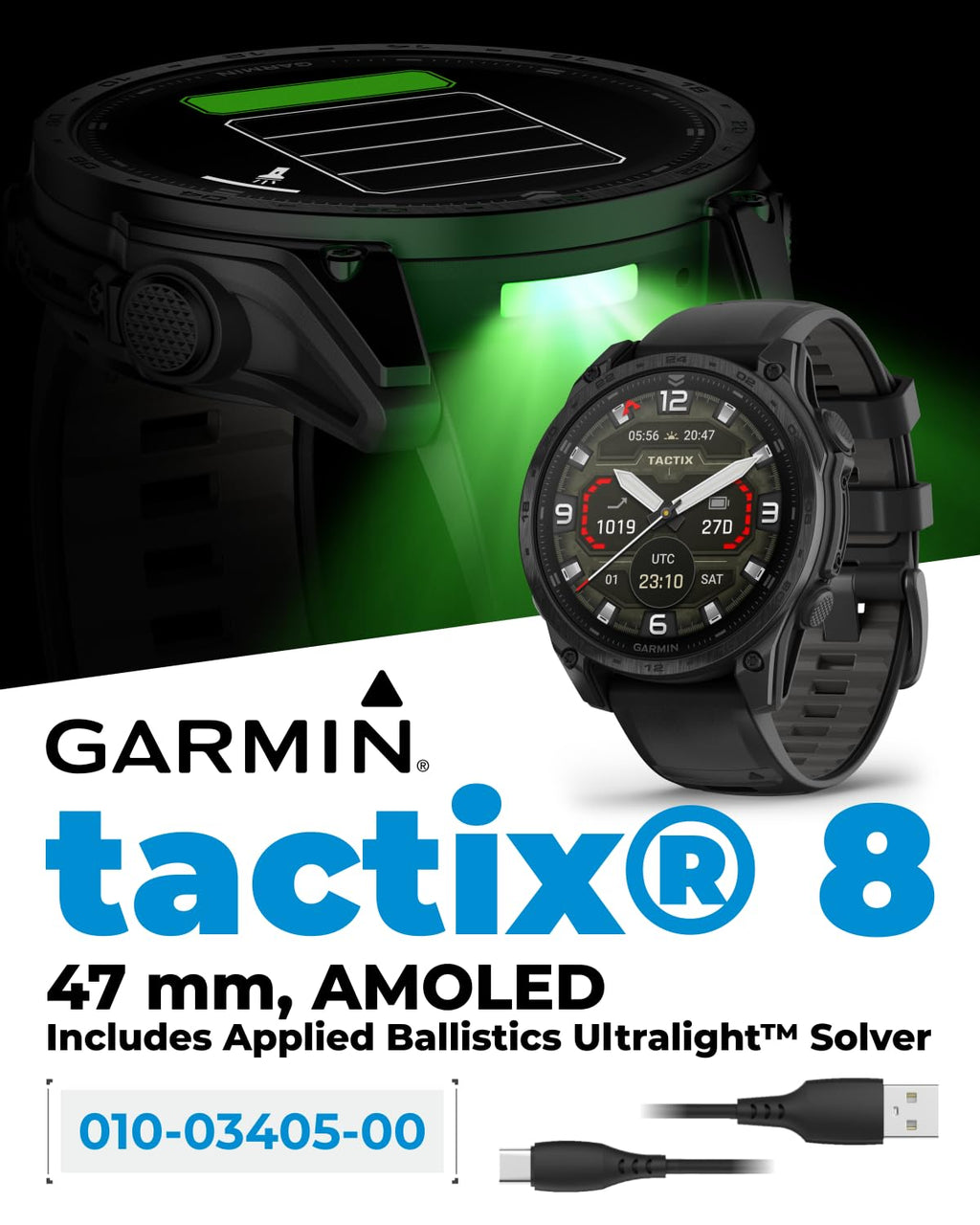 Tactical GPS Smartwatch with Ballistics & Outdoor Tracking