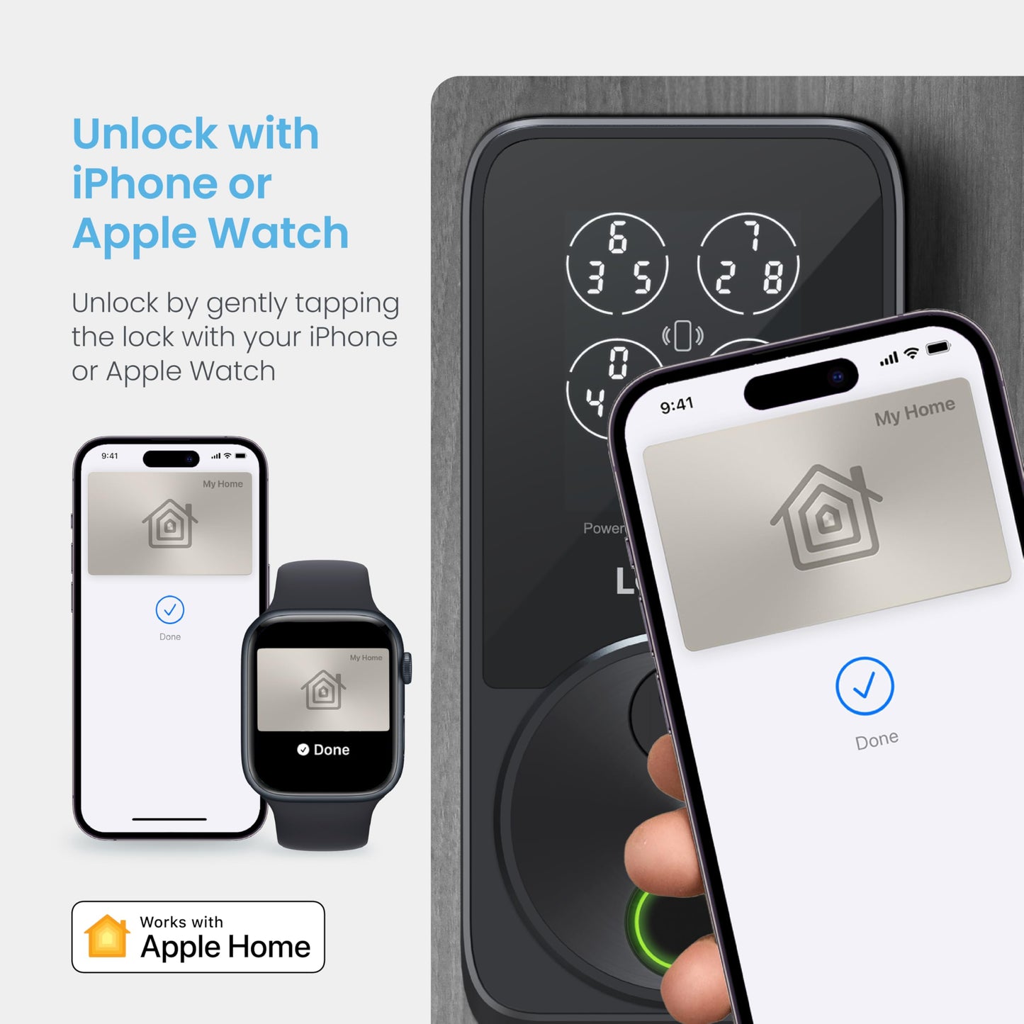 Smart Door Lock with Fingerprint, Keyless Entry & Remote Control