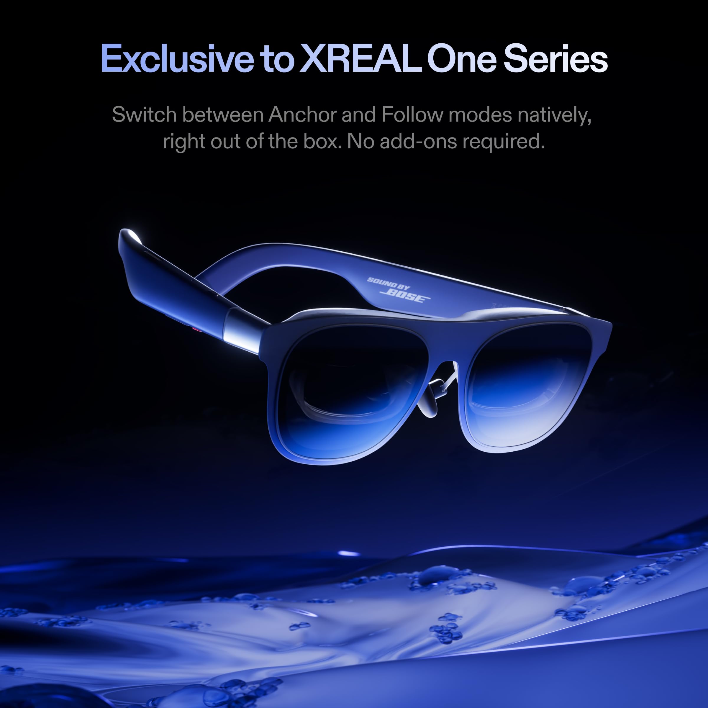 XREAL 1S AR Glasses, 500" Virtual Screen, Powered by X1 Chip, Native 3DoF