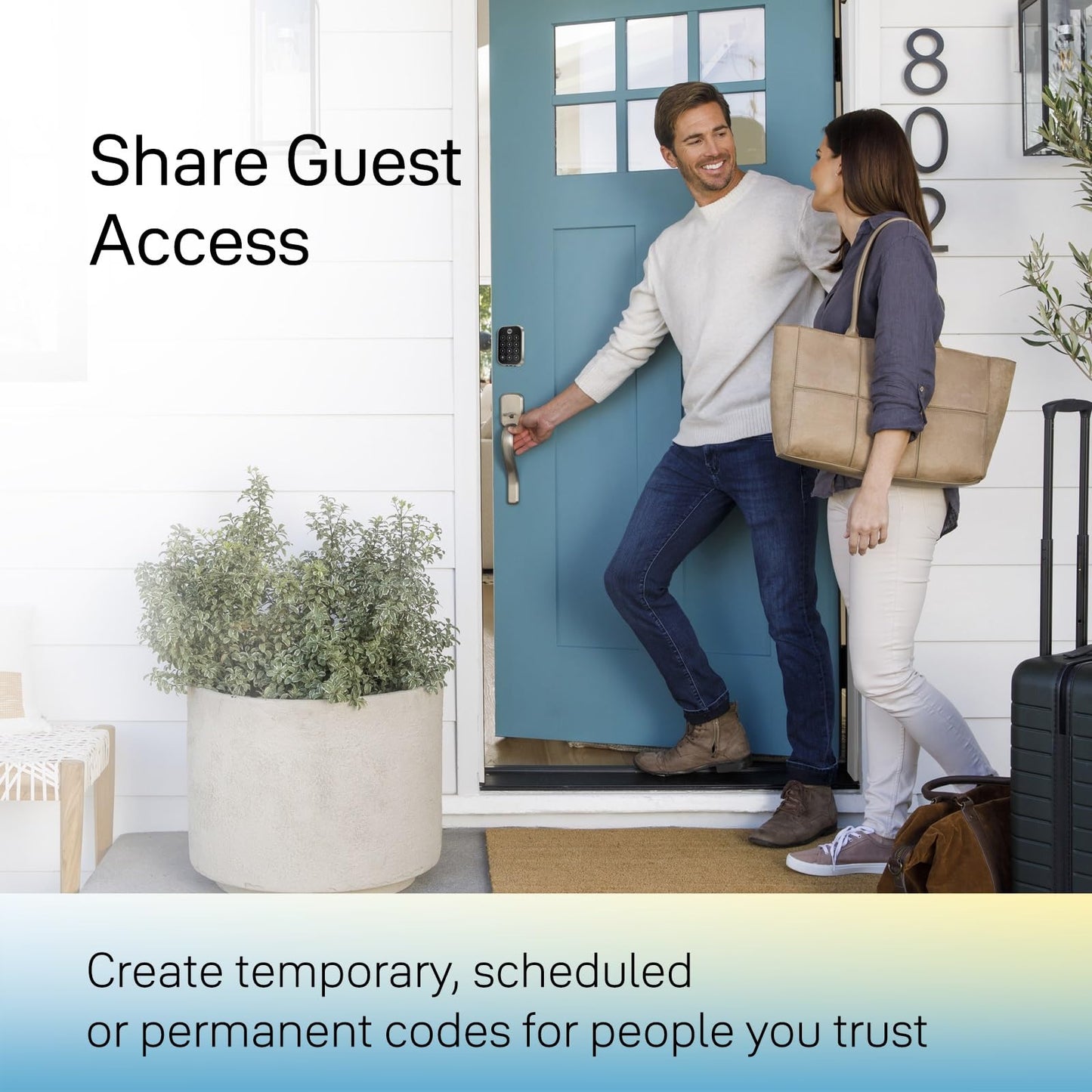 Smart WiFi Deadbolt Lock with Touch Keypad & Fingerprint Scanner