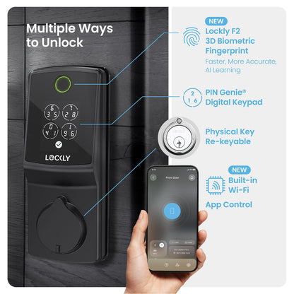 Smart WiFi Door Lock with Fingerprint & Keyless Entry
