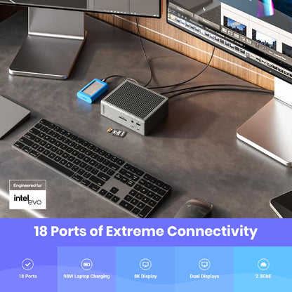 18-Port Thunderbolt 4 Dock with 98W Charging & 8K Display Support