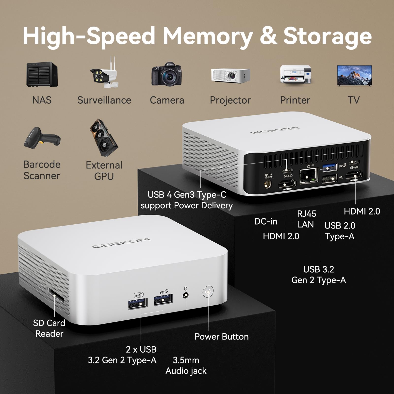 8K Mini PC with WiFi 6, Bluetooth 5.2 & Windows 11 Pro
