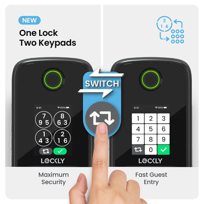 Smart Door Lock with Handle & AI Biometric Fingerprint Entry