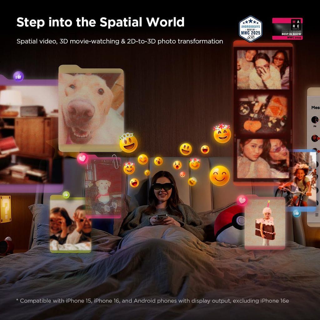 201" 120Hz FHD AR/XR Glasses for Movies & Gaming