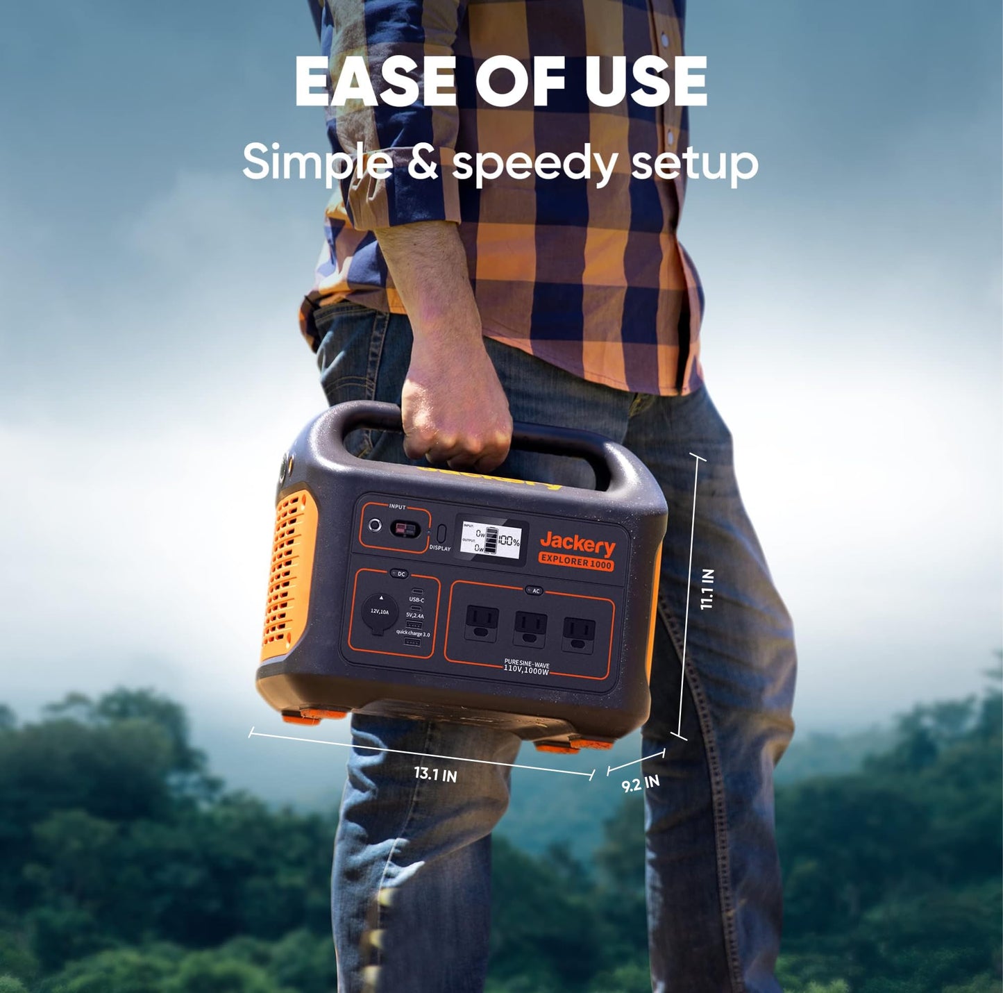 1002Wh Portable Power Station with 1000W AC Output