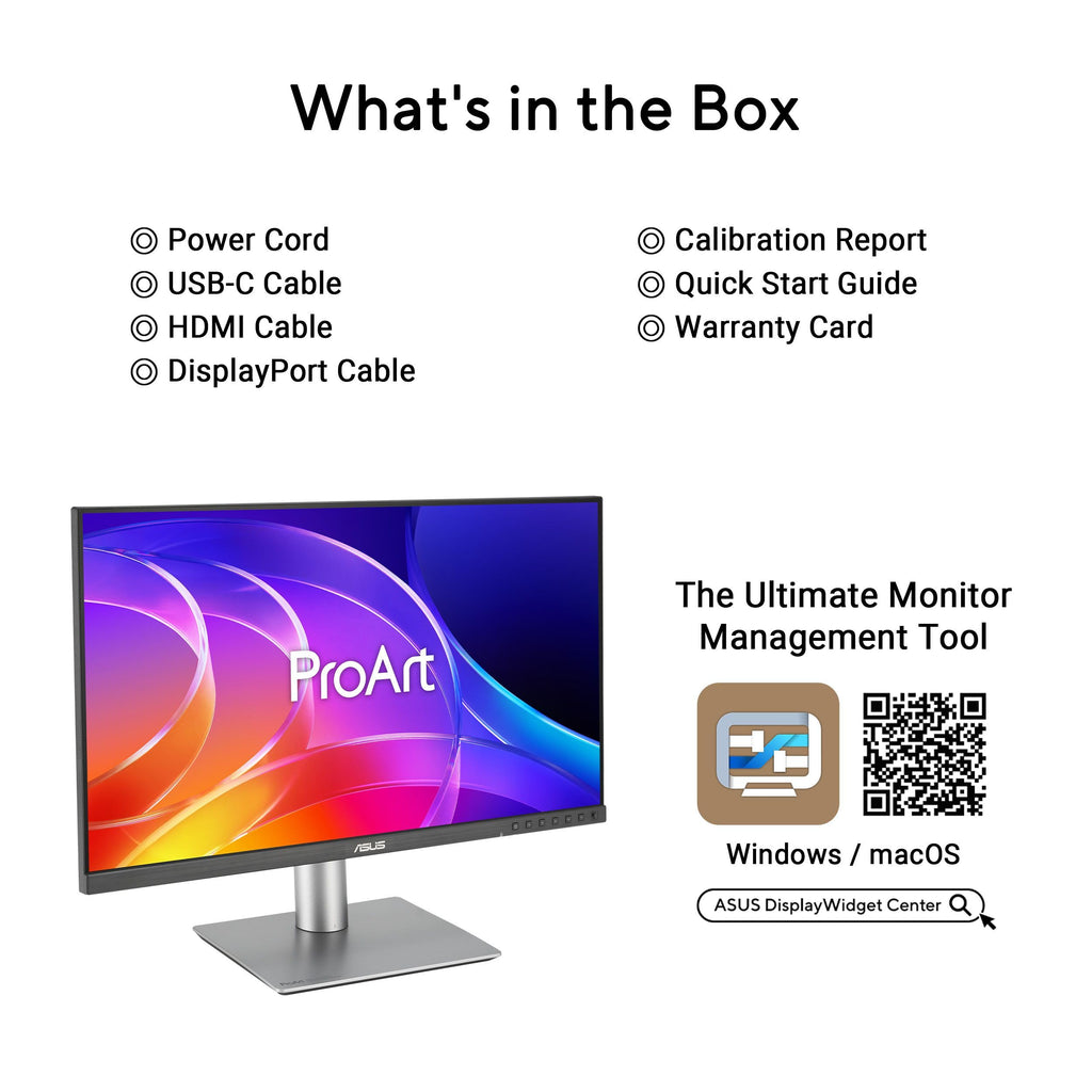 ASUS ProArt Display 27” 1440P Professional Monitor (PA278QGV) – IPS