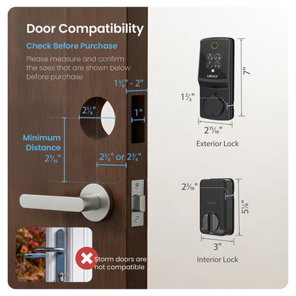 Smart WiFi Door Lock with Fingerprint & Keyless Entry