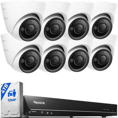 16CH 12MP PoE Security Camera System with 4TB Storage