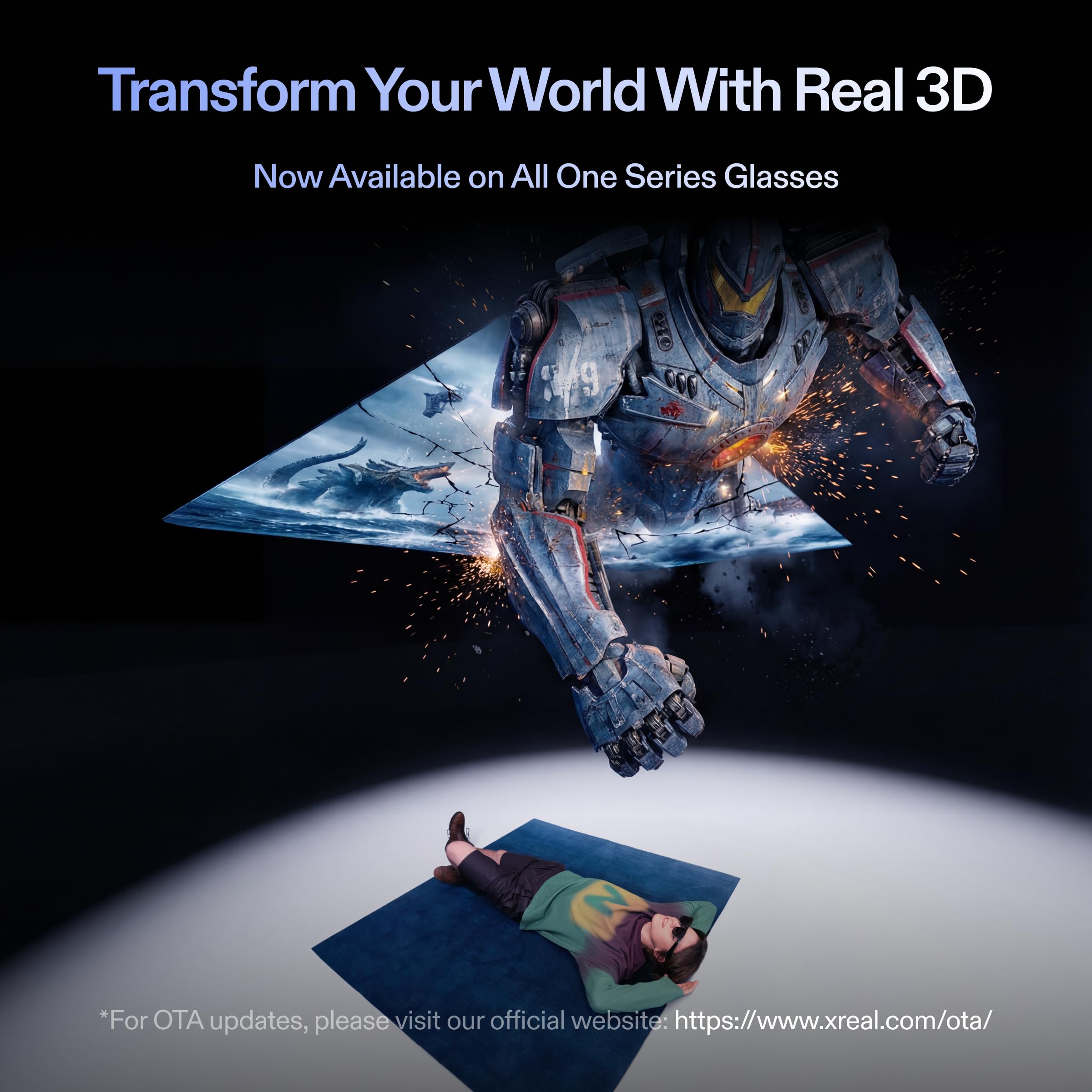 One Pro AR Glasses with 171" 120Hz FHD 3D Display