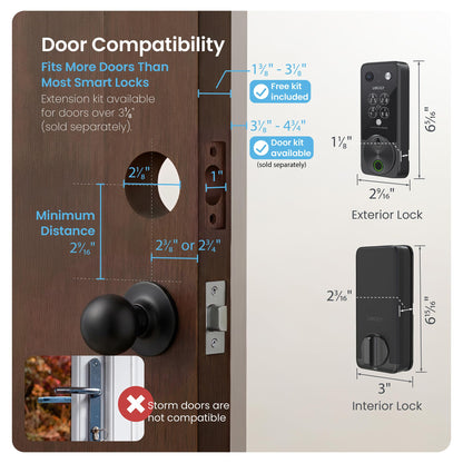 Smart Video Door Lock with Fingerprint, WiFi & Keyless Entry