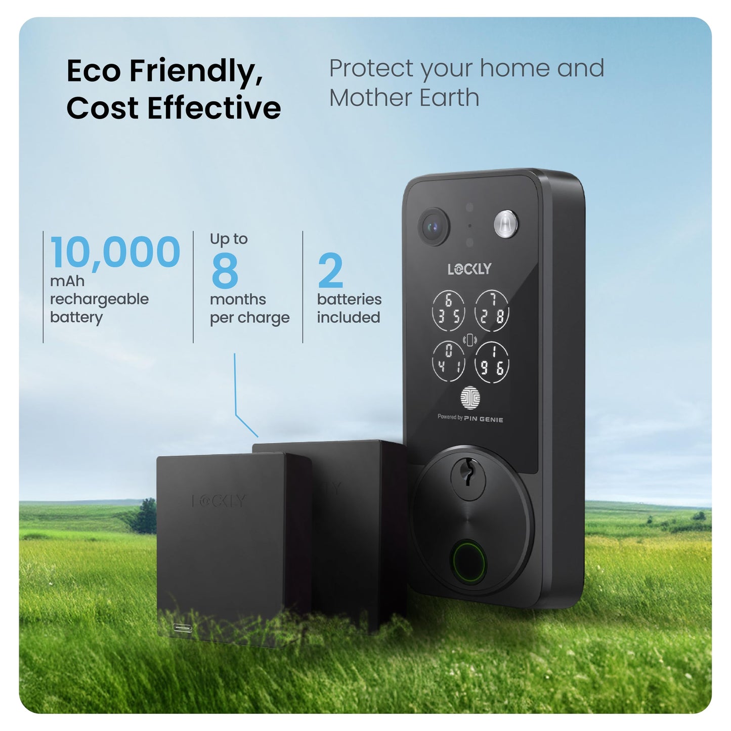Smart Video Door Lock with Fingerprint, WiFi & Keyless Entry