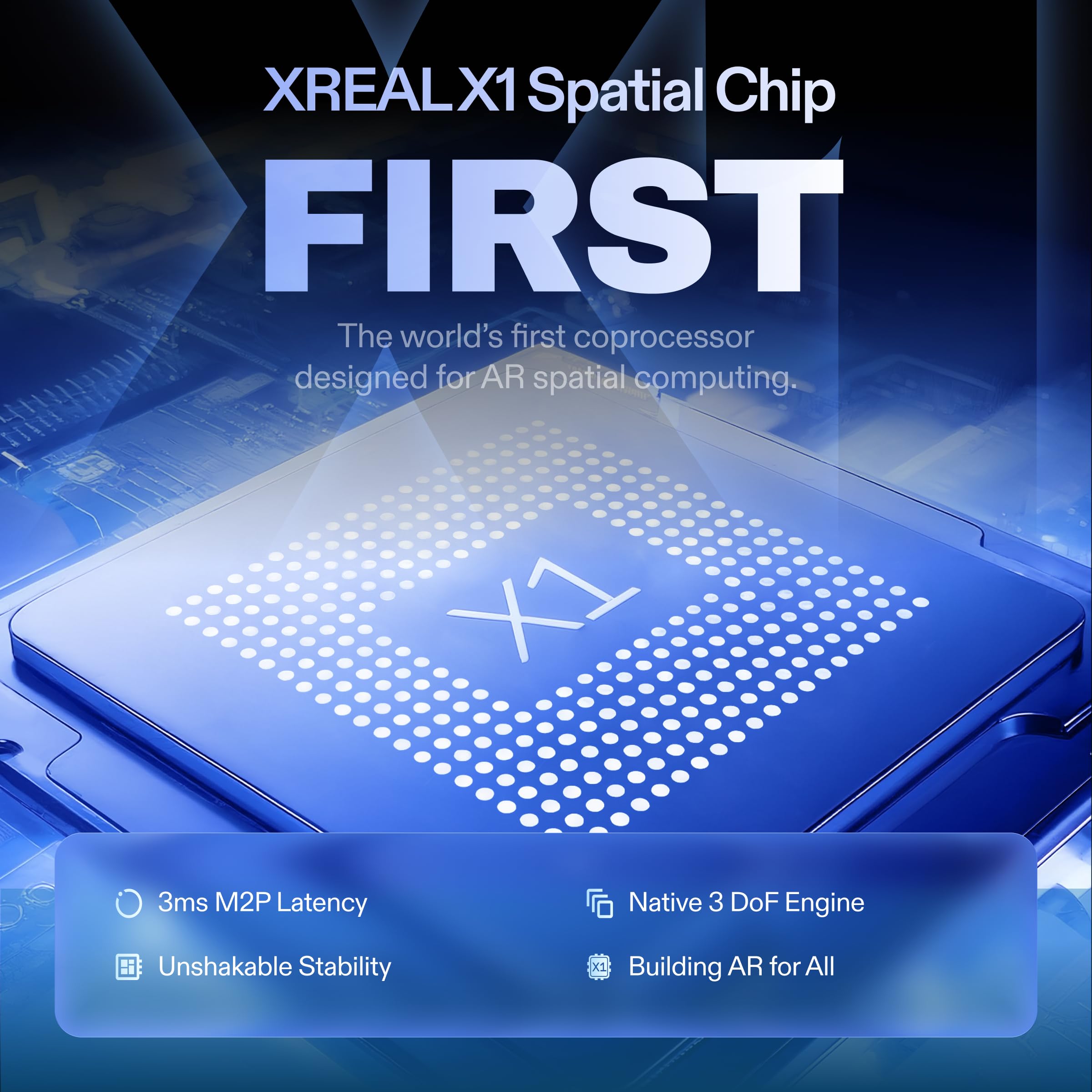 XREAL 1S AR Glasses, 500" Virtual Screen, Powered by X1 Chip, Native 3DoF