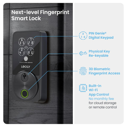 Smart Door Lock with Fingerprint, Keyless Entry & Remote Control
